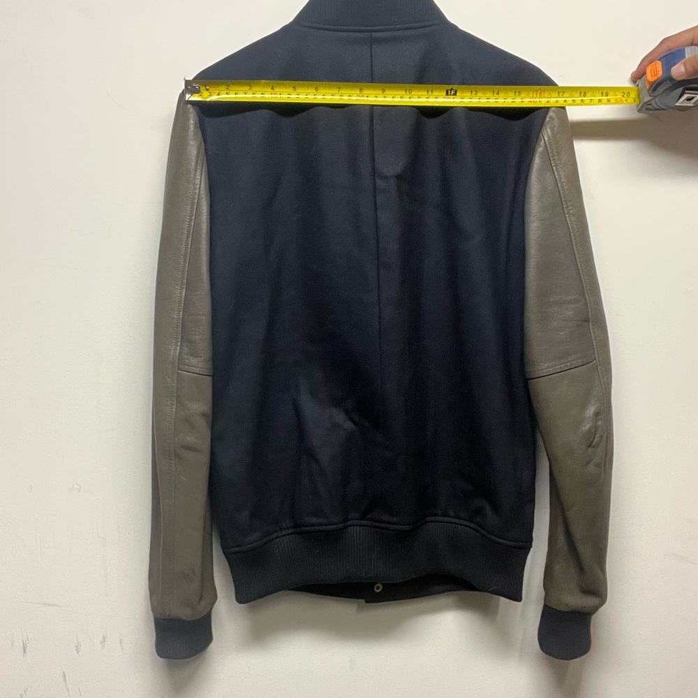 Temple of Jawnz Navy and Gray Varsity Jacket - Picture 4 of 7